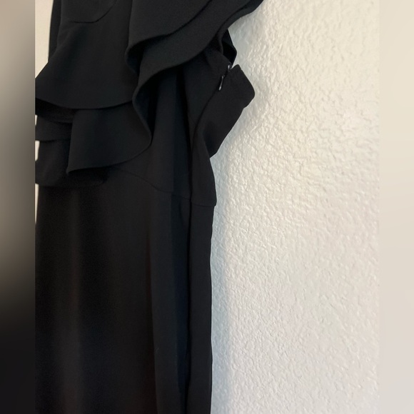 Grand Beauty Black Ruffled One-Shoulder Mermaid Maxi Dress - Picture 6 of 8